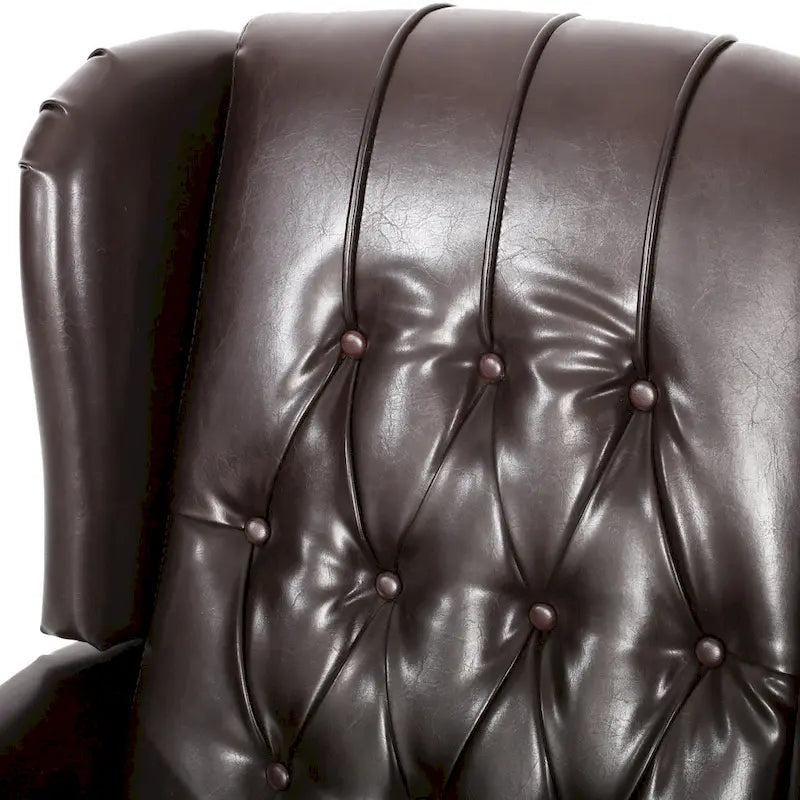 Walter Brown Bonded Leather Recliner Club Chair by Christopher Knight Home