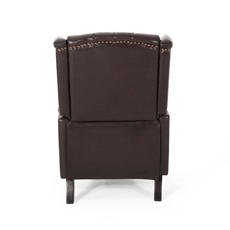 Walter Brown Bonded Leather Recliner Club Chair by Christopher Knight Home