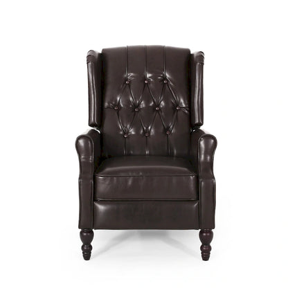 Walter Brown Bonded Leather Recliner Club Chair by Christopher Knight Home