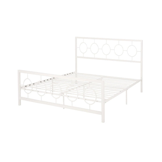 Francoise Modern Iron King Bed Frame by Christopher Knight Home