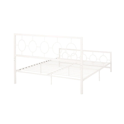 Francoise Modern Iron King Bed Frame by Christopher Knight Home