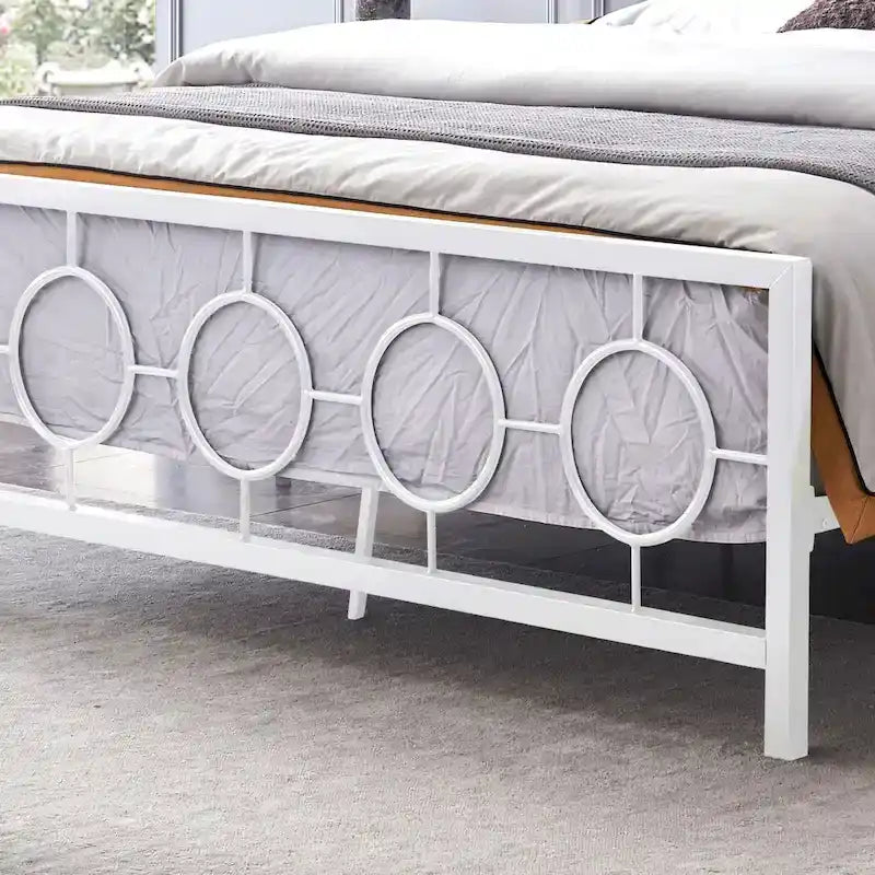 Francoise Modern Iron King Bed Frame by Christopher Knight Home