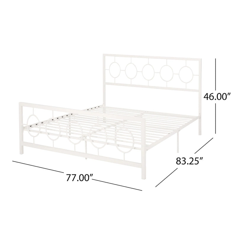 Francoise Modern Iron King Bed Frame by Christopher Knight Home