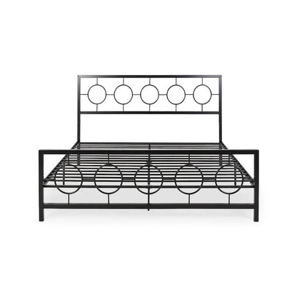 Francoise Modern Iron King Bed Frame by Christopher Knight Home