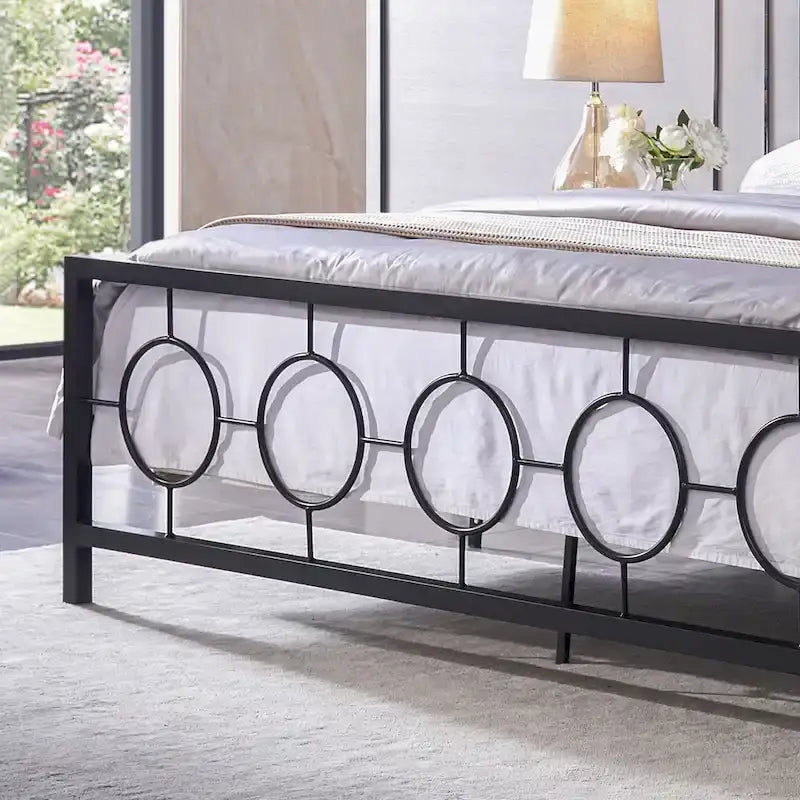 Francoise Modern Iron King Bed Frame by Christopher Knight Home