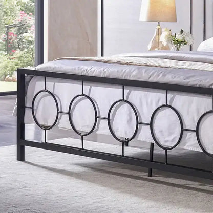 Francoise Modern Iron King Bed Frame by Christopher Knight Home