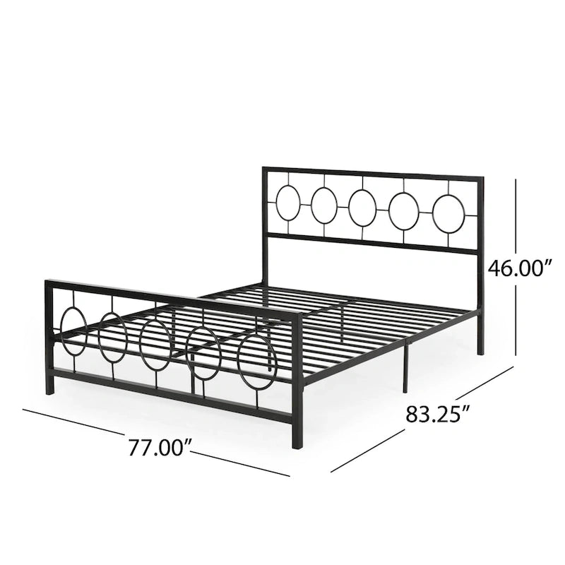 Francoise Modern Iron King Bed Frame by Christopher Knight Home