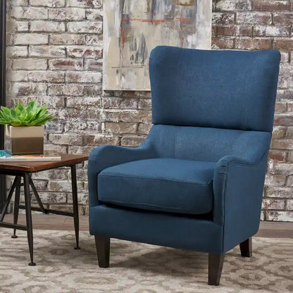 Quentin Contemporary Wingback Fabric Club Chair by Christopher Knight Home