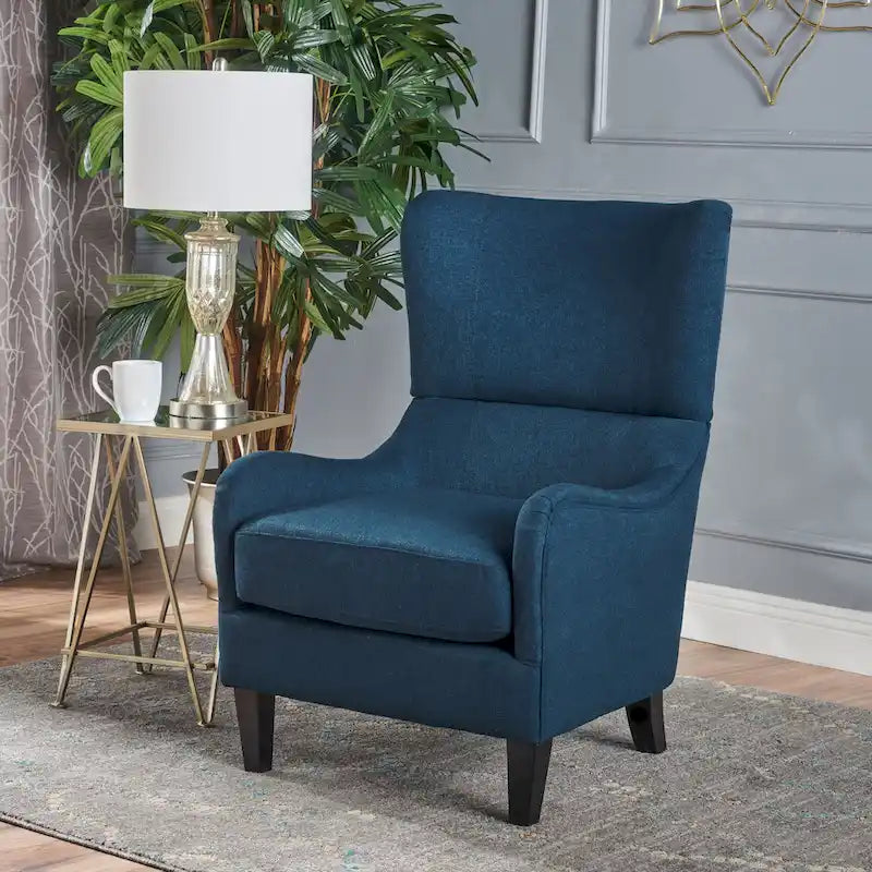 Quentin Contemporary Wingback Fabric Club Chair by Christopher Knight Home