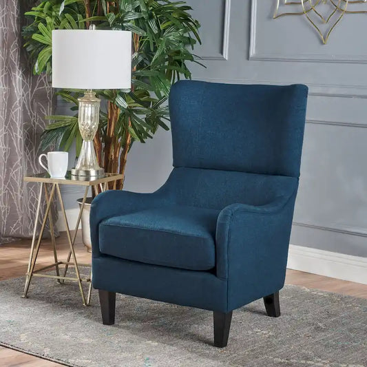 Quentin Contemporary Wingback Fabric Club Chair by Christopher Knight Home