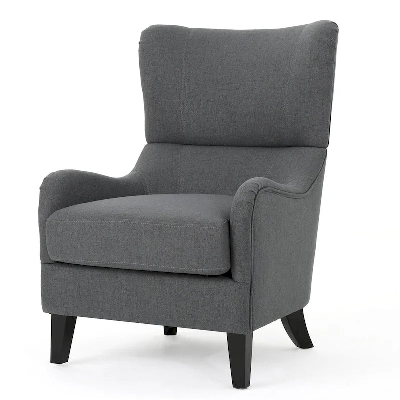 Quentin Contemporary Wingback Fabric Club Chair by Christopher Knight Home