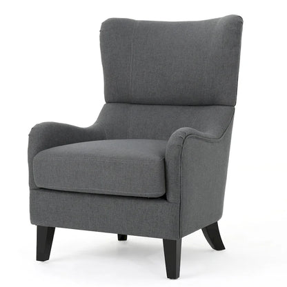 Quentin Contemporary Wingback Fabric Club Chair by Christopher Knight Home