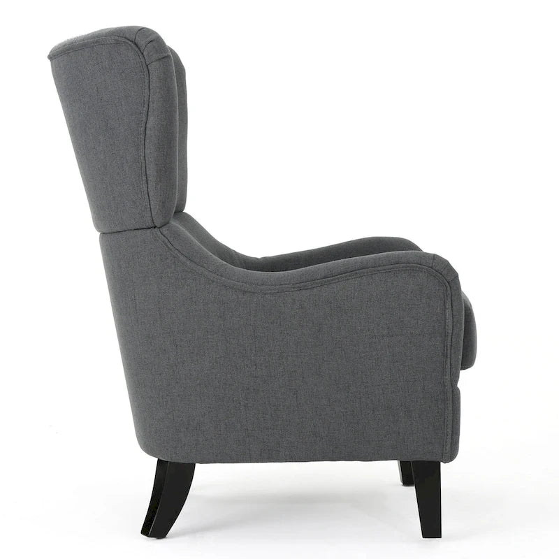 Quentin Contemporary Wingback Fabric Club Chair by Christopher Knight Home