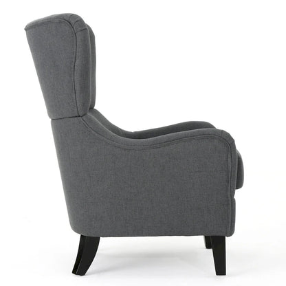 Quentin Contemporary Wingback Fabric Club Chair by Christopher Knight Home