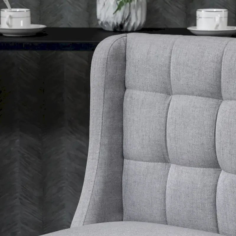 HOMCOM Modern Bar Height Bar Stools Set of 2 Tufted Upholstered Pub Chairs with Back Rubber Wood Legs for Kitchen,Dining Room