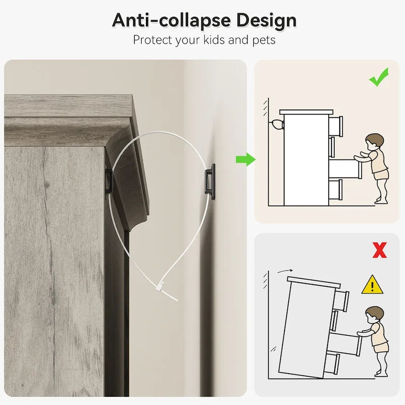 5 Drawers Dresser, Tall Chest of Drawers with Deep Drawers