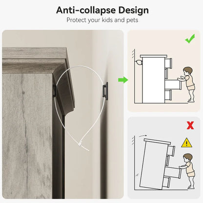 5 Drawers Dresser, Tall Chest of Drawers with Deep Drawers