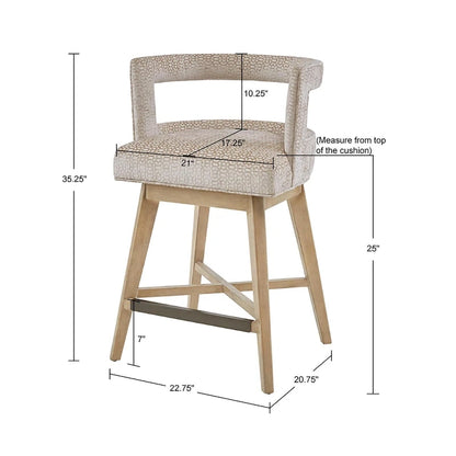 Madison Park Glenwood 180 degree Swivel Counter Stool Auto-Return