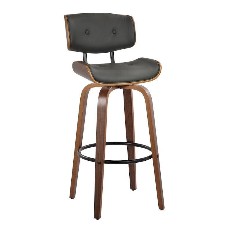 Carson Carrington Leksand 30 Fixed-Height Bar Stool with Bent Wood Legs (Set of 2)