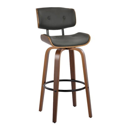 Carson Carrington Leksand 30 Fixed-Height Bar Stool with Bent Wood Legs (Set of 2)