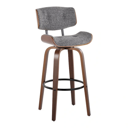 Carson Carrington Leksand 30 Fixed-Height Bar Stool with Bent Wood Legs (Set of 2)