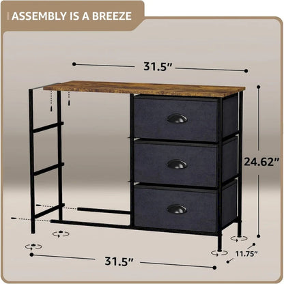 Sorbus Small Dresser with 6 Drawers - Wood Farmhouse Dcor Style Shelf Top