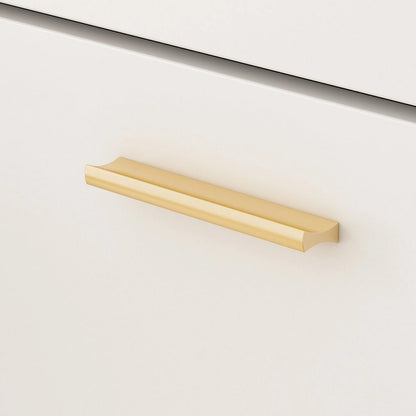 5 Drawer 27.4 W Chest Dresser In White&Gold