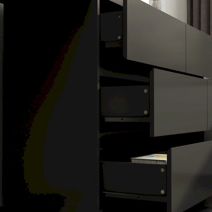 Makeup Desk Rotating Dresser and Desk 6 Drawer Dresser Vanity Makeup