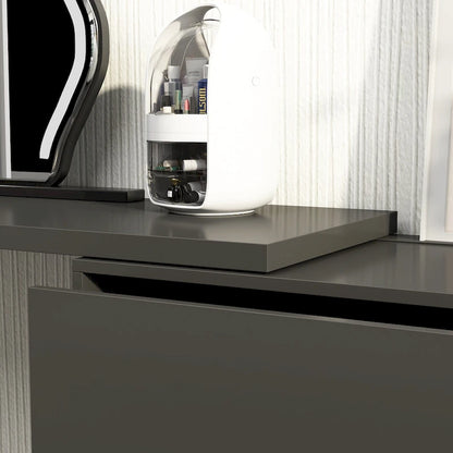 Makeup Desk Rotating Dresser and Desk 6 Drawer Dresser Vanity Makeup