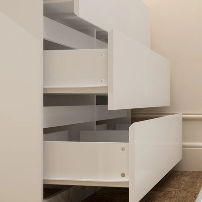 Makeup Desk Rotating Dresser and Desk 6 Drawer Dresser Vanity Makeup