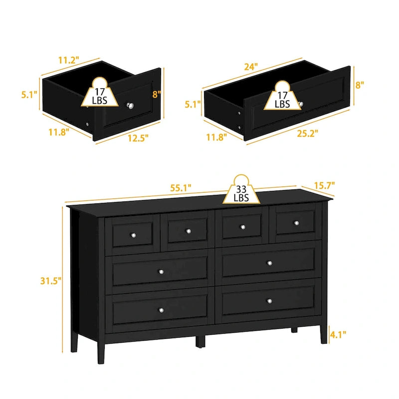 Luxurious Multi-Drawer MDF Dresser: Modern Home Storage Solution