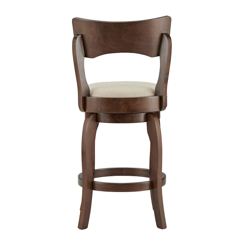 Lyla 24-inch Brown Counter Height Swivel Stool by iNSPIRE Q Classic