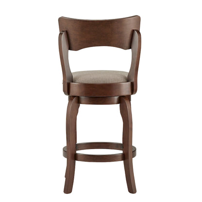 Lyla 24-inch Brown Counter Height Swivel Stool by iNSPIRE Q Classic