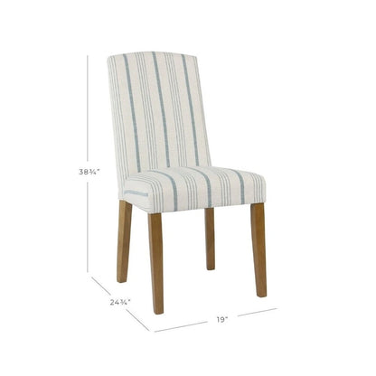 HomePop Classic Parsons Dining Chair - Blue Calypso Stripe (Set of 2)