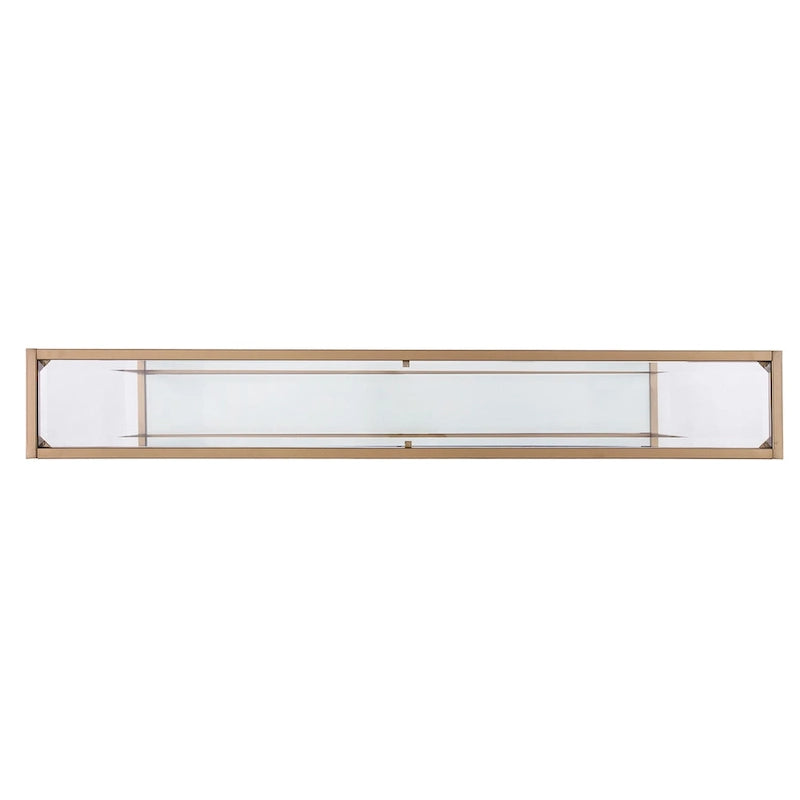 SEI Furniture Grant Narrow Console Table with Glass Shelf Display
