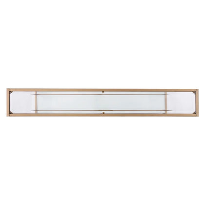 SEI Furniture Grant Narrow Console Table with Glass Shelf Display
