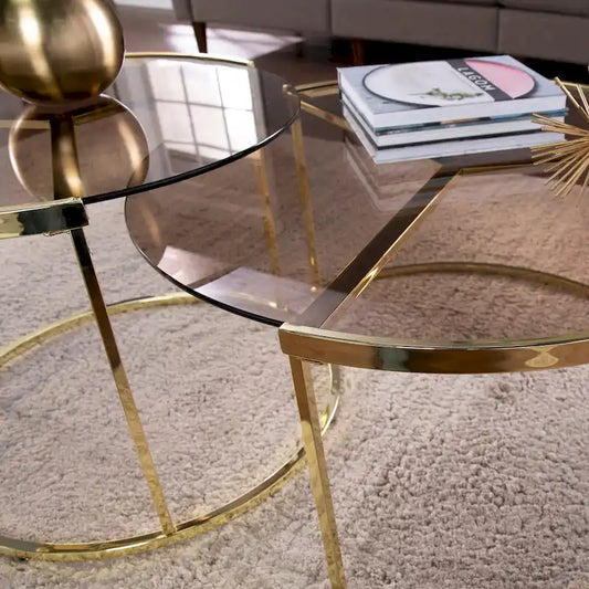SEI Furniture Marlei Modern 2-Piece Nesting Coffee Table