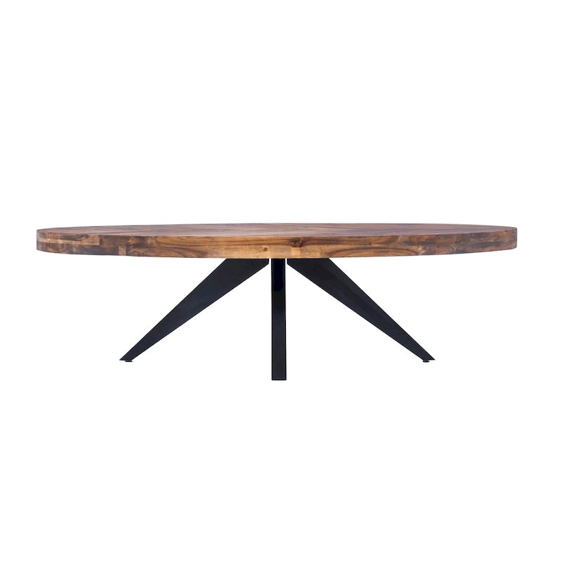 Aurelle Home Panko Rustic Farmhouse Acacia Wood Coffee Table