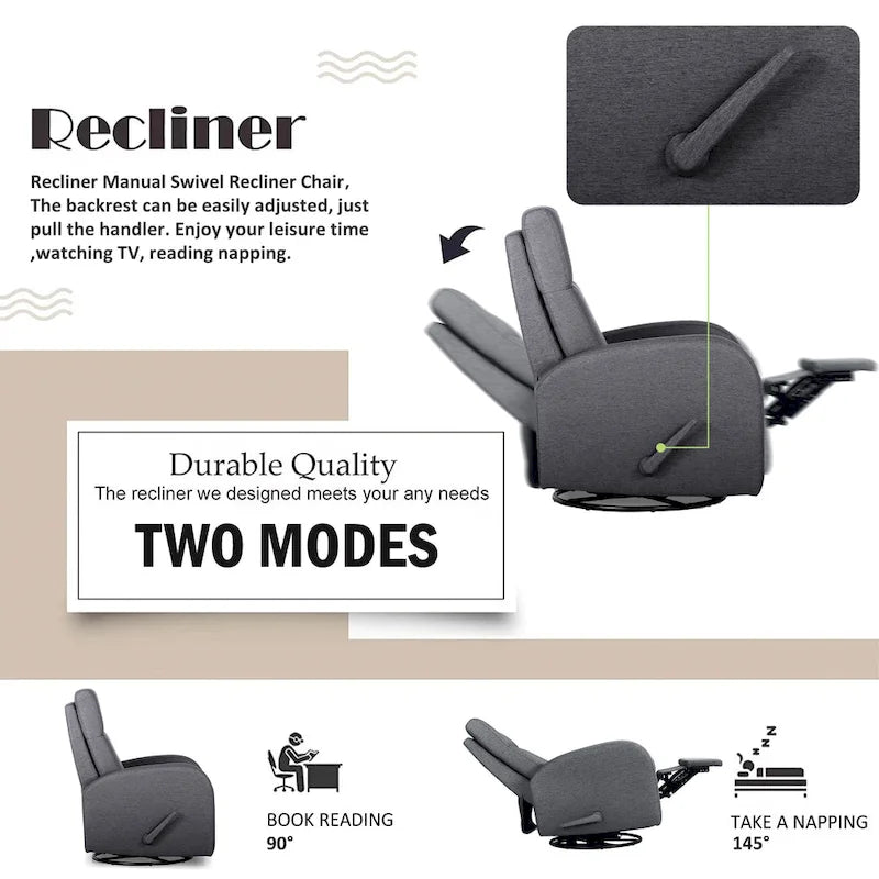 Glider Recliner Rocker Recliner Swivel Recliner Chair Accent Chair