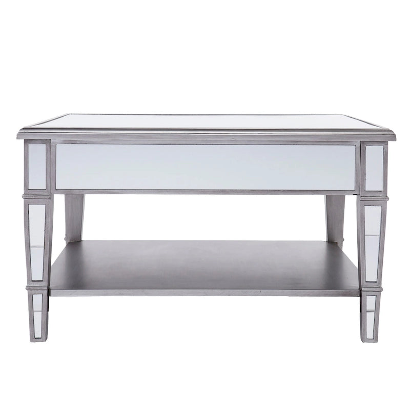 SEI Furniture Wheaton Square Mirror Coffee Table with Shelf