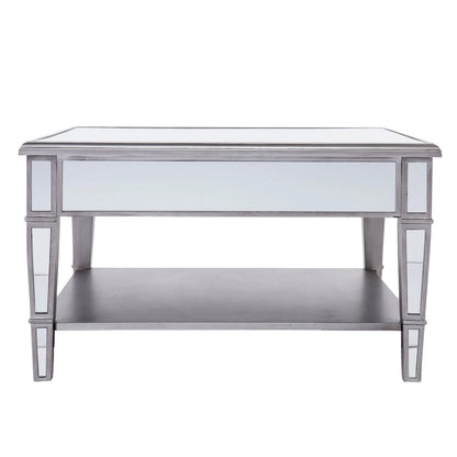 SEI Furniture Wheaton Square Mirror Coffee Table with Shelf