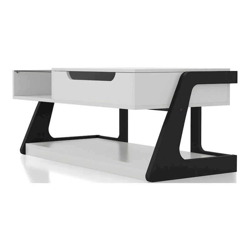 DH BASIC Contemporary White 49-inch Lift-top Coffee Table by Denhour