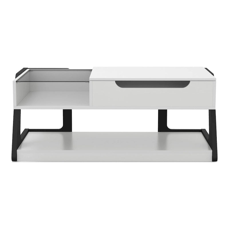 DH BASIC Contemporary White 49-inch Lift-top Coffee Table by Denhour