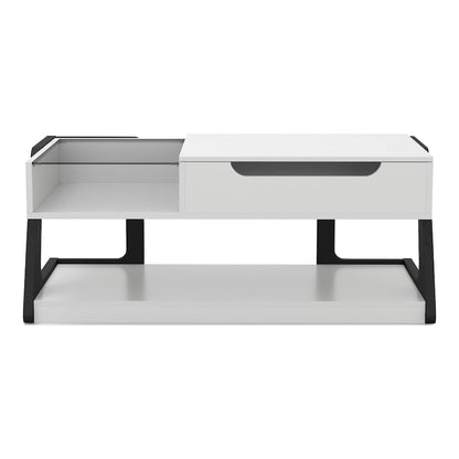 DH BASIC Contemporary White 49-inch Lift-top Coffee Table by Denhour