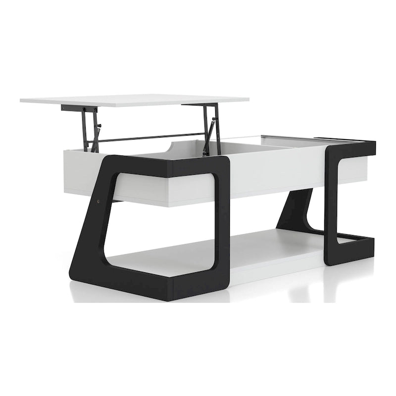 DH BASIC Contemporary White 49-inch Lift-top Coffee Table by Denhour