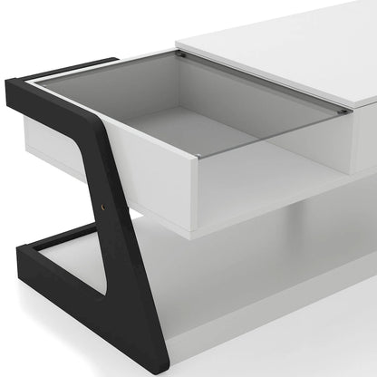 DH BASIC Contemporary White 49-inch Lift-top Coffee Table by Denhour