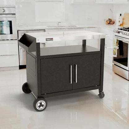 Royal Gourmet Movable Kitchen Cart Grill Prep Table with Storage