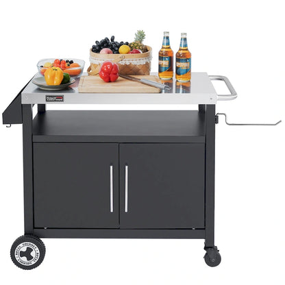 Royal Gourmet Movable Kitchen Cart Grill Prep Table with Storage