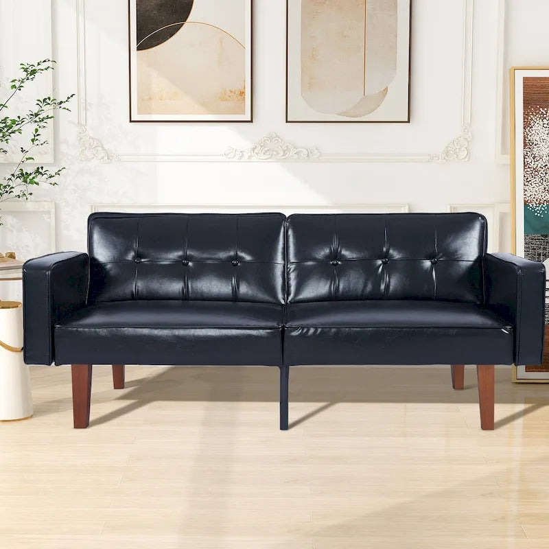 Futon Sofa Bed Memory Foam Couch Sleeper Daybed Foldable Convertible Loveseat