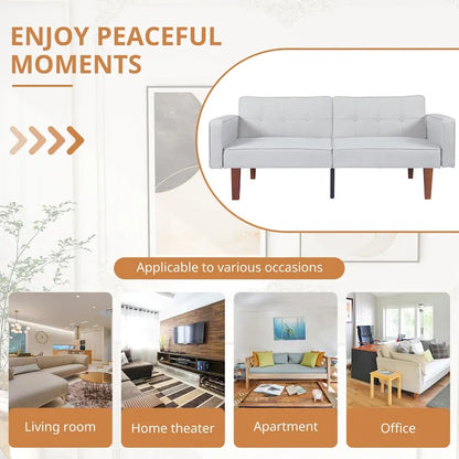 Futon Sofa Bed Memory Foam Couch Sleeper Daybed Foldable Convertible Loveseat